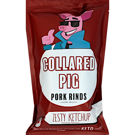 Collared Pig Pork Rinds - Zesty Ketchup